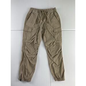 Polo Ralph Lauren Chino Joggers Mens XS Cargo Drawstring Zip Ankle Beige Khaki